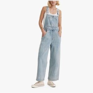 Women's Light Blue Denim Overalls